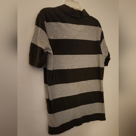 Faded Glory Men's Polo Striped Pullover 2 Button Front Size M - Picture 4 of 8